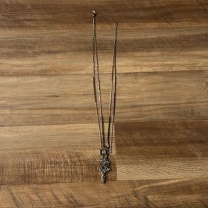 Free People Silver Double Chain Necklace